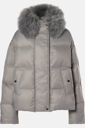 YVES SALOMON Shearling-trimmed quilted down jacket