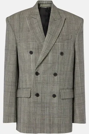 WARDROBE.NYC Prince of Wales checked wool blazer