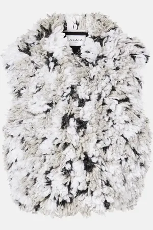 Alaïa AlaÃ¯a Lynx faux shearling jacquard vest