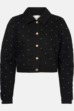 Nina Ricci Embellished cropped denim jacket
