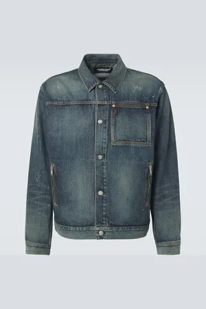 UNDERCOVER Embroidered faded denim jacket