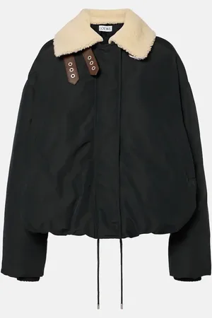 Loewe Convertible shearling-trimmed puffer jacket