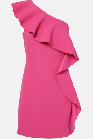 Max Mara Giacomo ruffled sable minidress