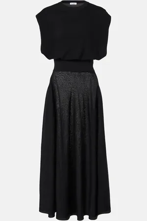 Alaïa AlaÃ¯a Wool-blend midi dress