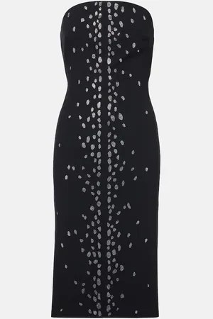 DAVID KOMA Rhinestone-embellished midi dress