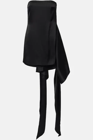 DAVID KOMA Tie-detail satin minidress