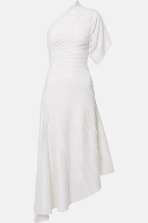 Alaïa AlaÃ¯a Asym Ray virgin wool midi dress