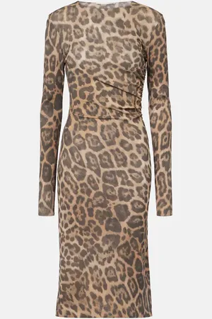 Stella McCartney Leopard-print midi dress
