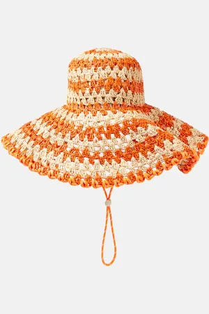 ALÉMAIS AlÃ©mais Flame raffia sun hat