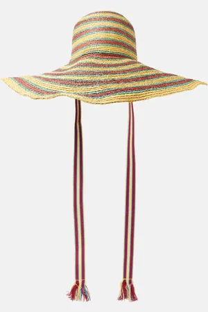 ALÉMAIS AlÃ©mais Tamsin striped raffia sun hat