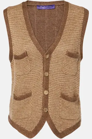 Ralph Lauren Knitted linen and silk vest