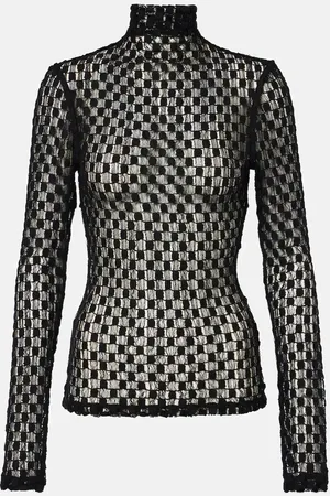 Rohe RÃ³he Cotton-blend lace turtleneck top