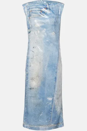 Acne Studios Sequined printed midi dress