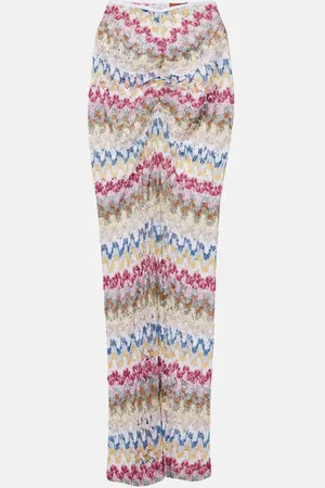 Missoni Knitted lamÃ© midi skirt