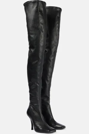 Khaite Eva 100 leather over-the-knee boots