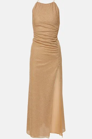 Oseree OsÃ©ree Glitter gathered maxi dress