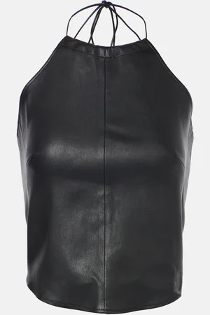 Stouls Rosie halterneck leather top