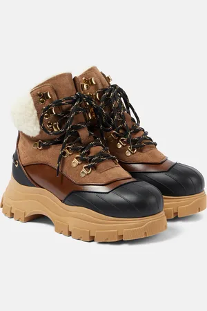 Dorothee Schumacher Sporty Shearling leather lace-up boots