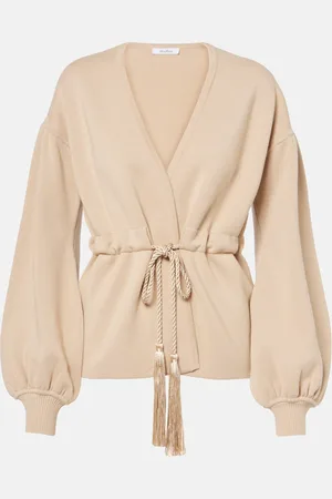 Max Mara Tiberio belted virgin wool cardigan
