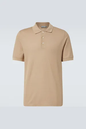 CANALI Cotton and silk polo shirt