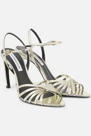 Victoria Beckham 105 snake-effect leather slingback sandals