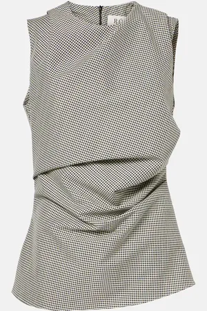 Rohe RÃ³he Checked wool-blend top