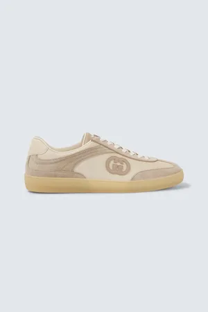 Gucci Interlocking G suede-trimmed sneakers