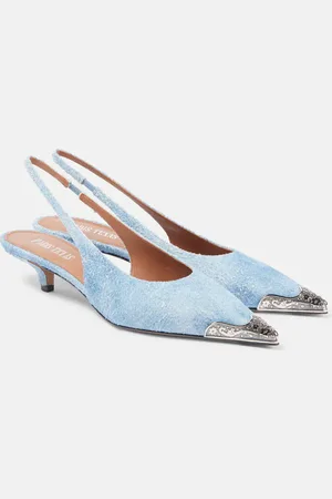 PARIS TEXAS Jessica Western 35 suede slingback pumps