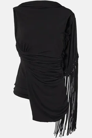 FAITHFULL THE BRAND Laon draped macramÃ©-trimmed top