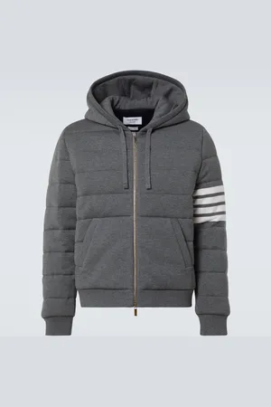 Thom Browne 4-Bar virgin wool jersey zip-up hoodie