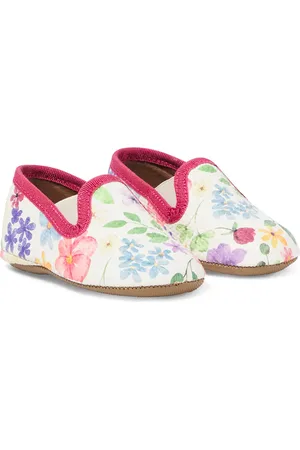 PèPè PÃ¨PÃ¨ Baby Eden floral leather slip-on shoes