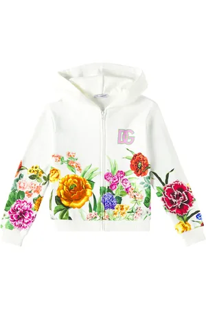 Dolce & Gabbana DG floral cotton jersey hoodie