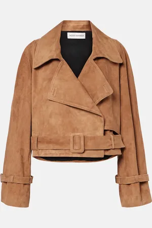 Nour Hammour Hatti cropped suede jacket