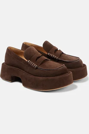 J.W.Anderson Suede platform penny loafers