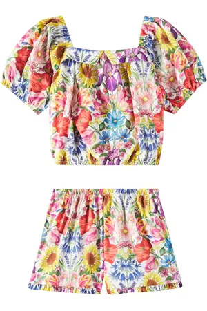 Tartine Et Chocolat Floral cotton top and shorts set