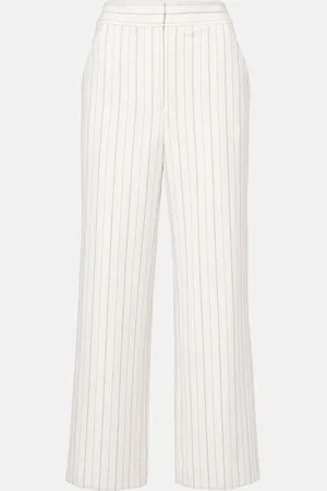 VERONICA BEARD Brixton striped wide-leg pants