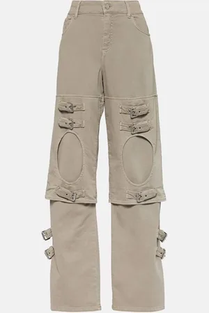 BLUMARINE Cutout mid-rise boyfriend jeans