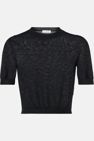 Alaïa AlaÃ¯a Cropped cashmere top