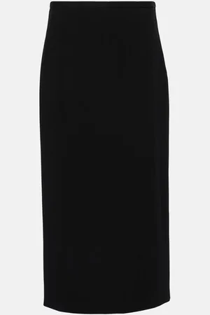 The Row Matias wool-blend midi skirt