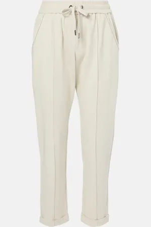 Brunello Cucinelli Cotton jersey cropped sweatpants