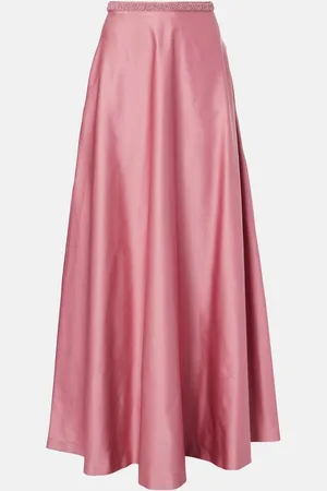Max Mara Elegante Brasile embellished satin maxi skirt