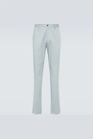 Etro Embroidered paisley cotton jacquard chinos