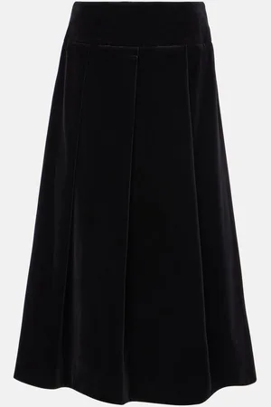 Max Mara Paraggi cotton velvet midi skirt