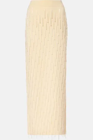 GALVAN Depois embellished jersey maxi skirt