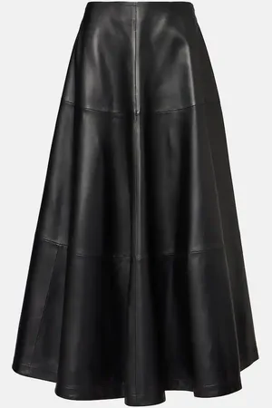 Altuzarra Varda leather midi skirt