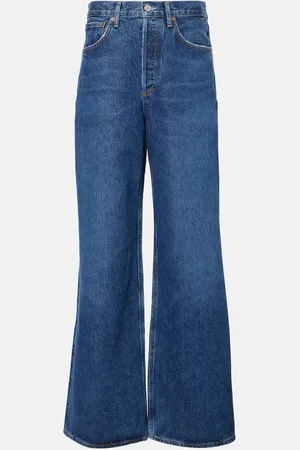 AGOLDE Dame Jean No Cuff high-rise wide-leg jeans