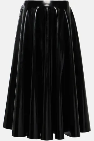 Alaïa AlaÃ¯a Latex midi skirt