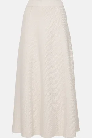 Joseph Ribbed-knit wool-blend midi skirt