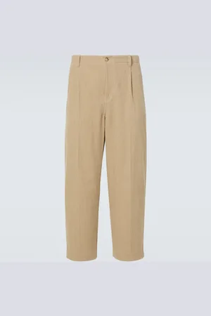Frame Pleated cotton straight pants