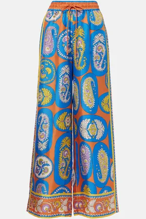 ALÉMAIS AlÃ©mais Luis printed silk palazzo pants